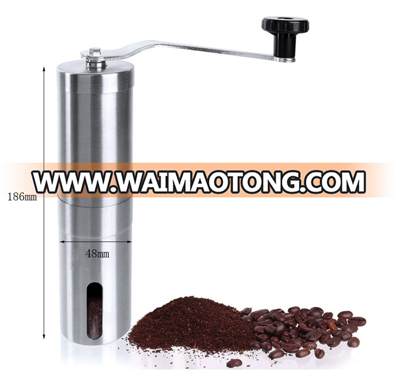 For sale LFGB hand machine stainless steel manual Coffee grinder mill